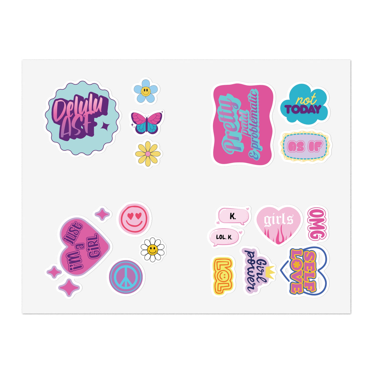 Girlypop sticker sheet