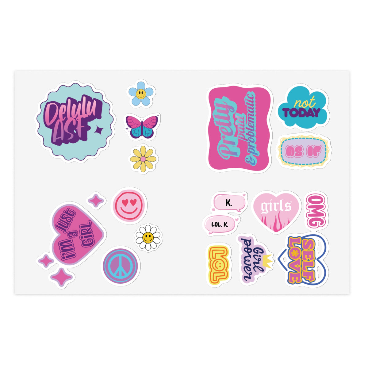 Girlypop sticker sheet