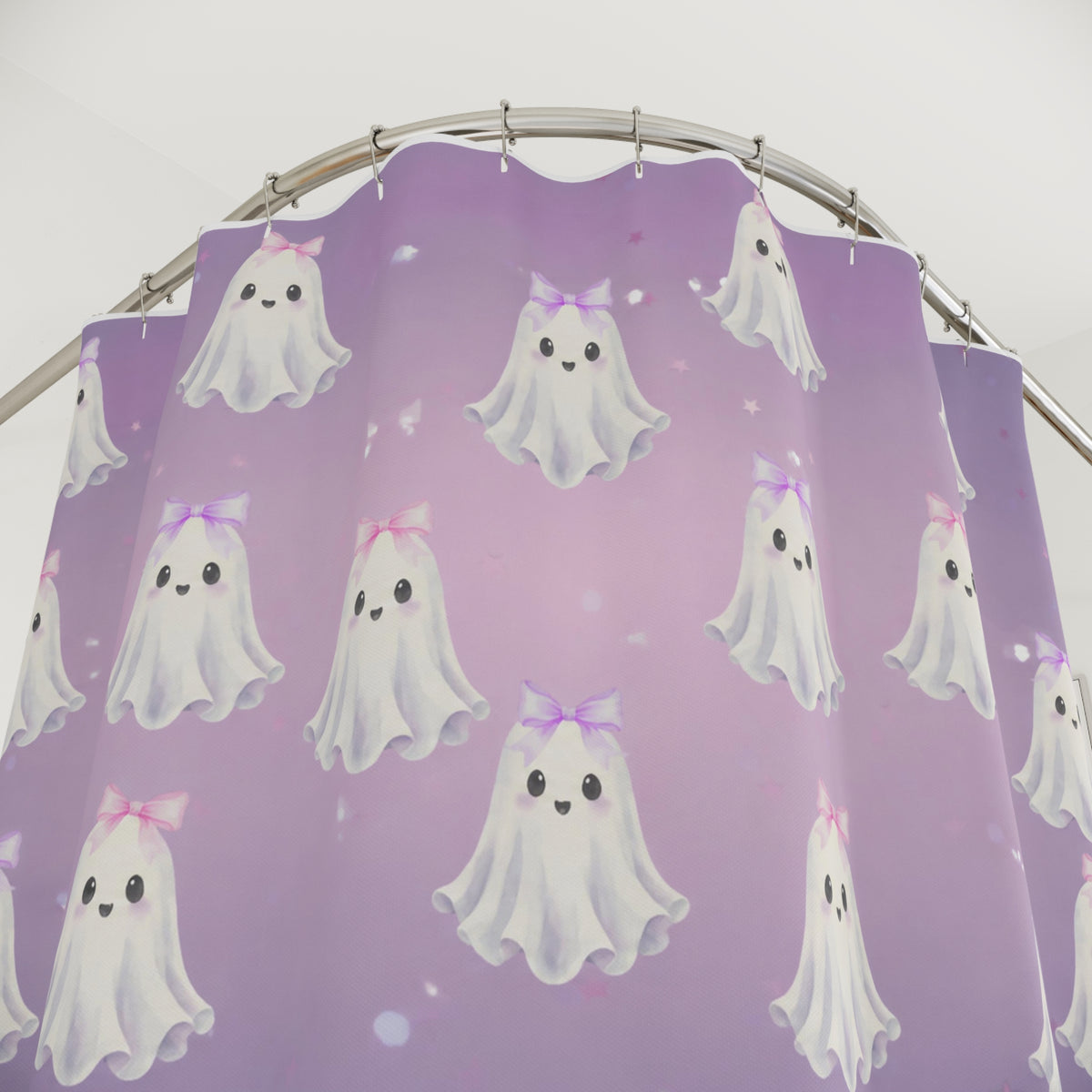 Ghostie girl shower curtain